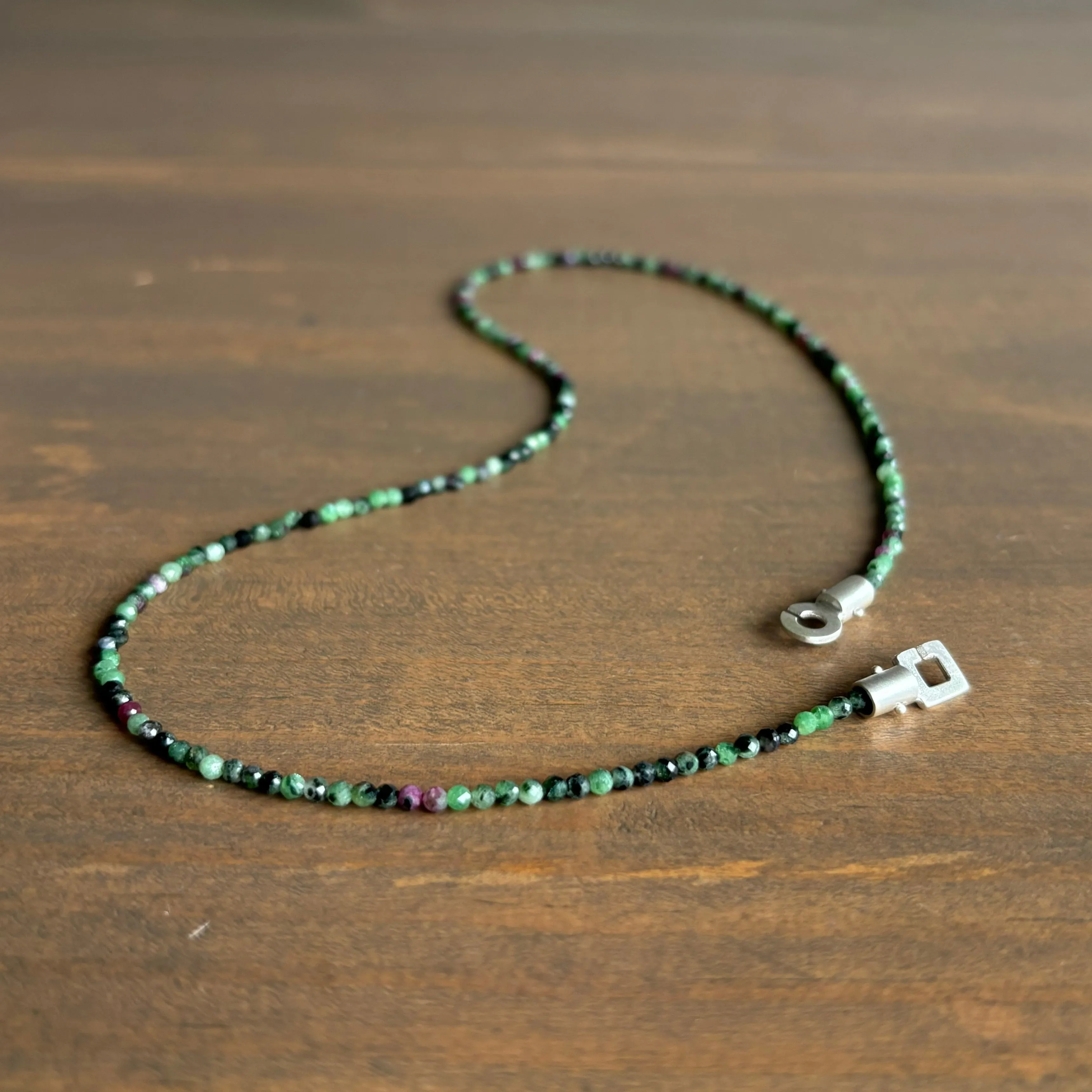 Ruby Zoisite Beaded Stone Strand