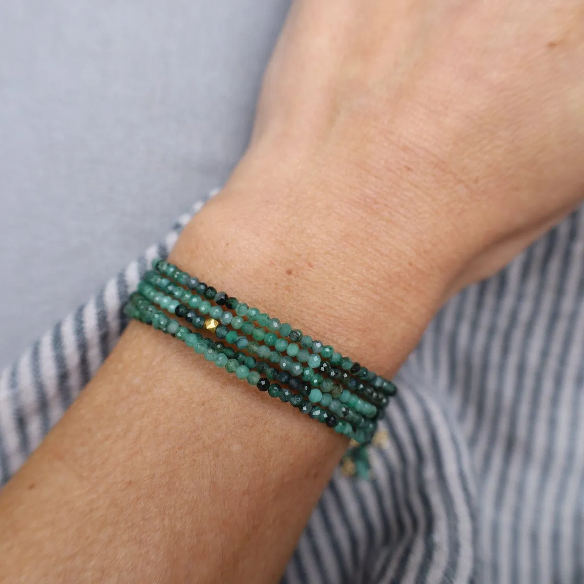Sakoda Emerald Wrap Bracelet & Necklace
