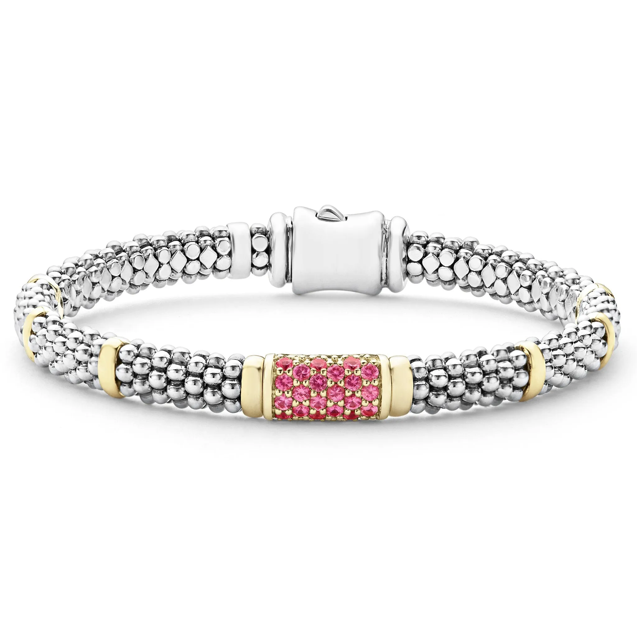 Signature Caviar Pink Sapphire Caviar Bracelet | 6mm