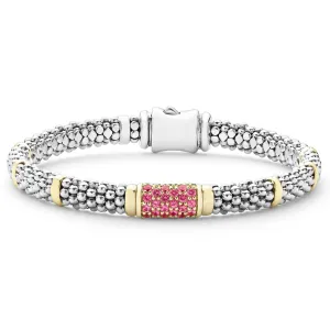 Signature Caviar Pink Sapphire Caviar Bracelet | 6mm