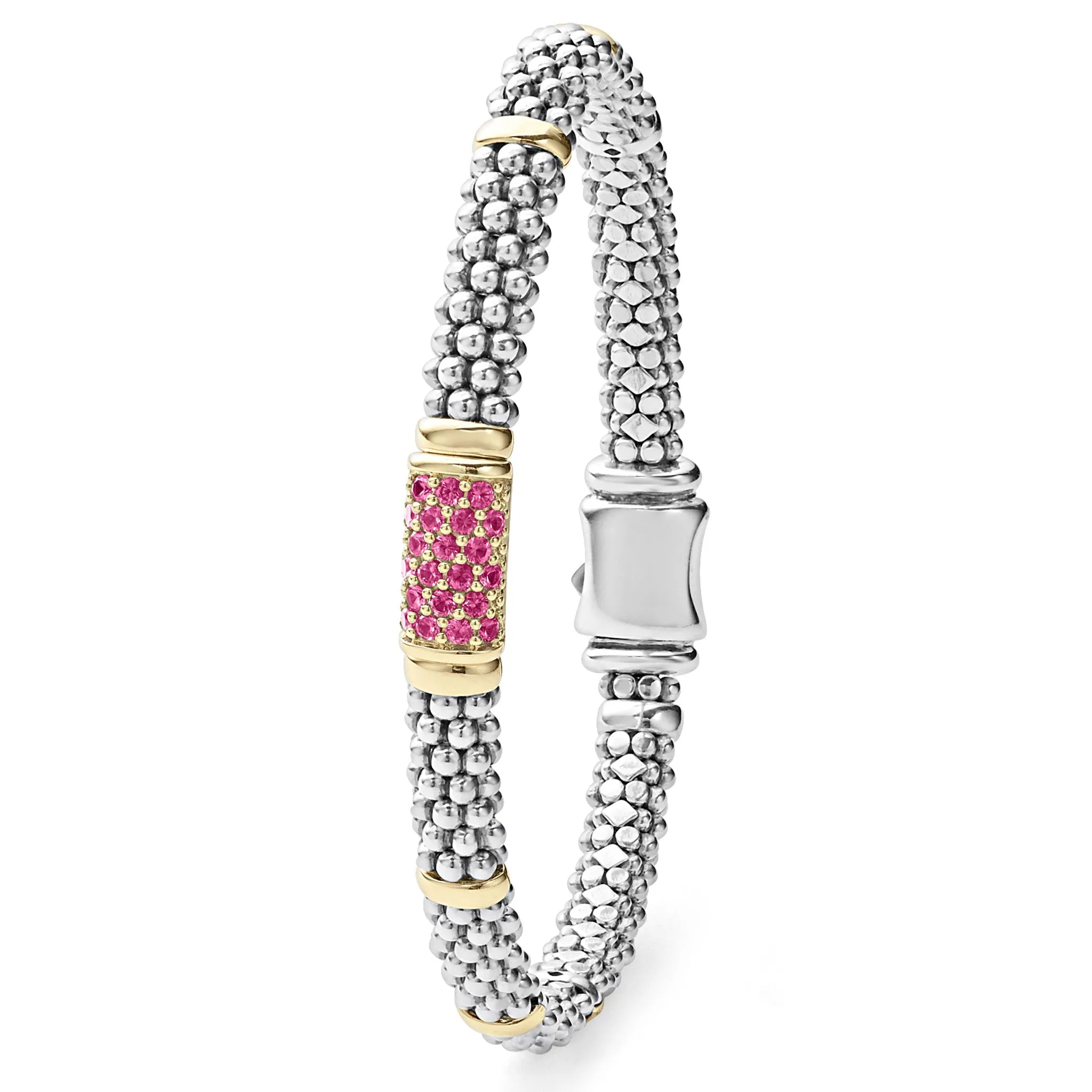 Signature Caviar Pink Sapphire Caviar Bracelet | 6mm