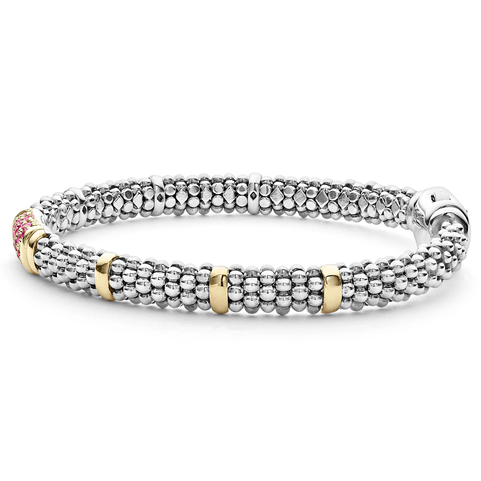 Signature Caviar Pink Sapphire Caviar Bracelet | 6mm