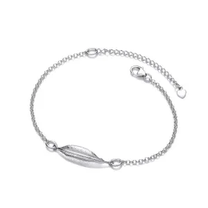 Silver Spirit Feather Bracelet
