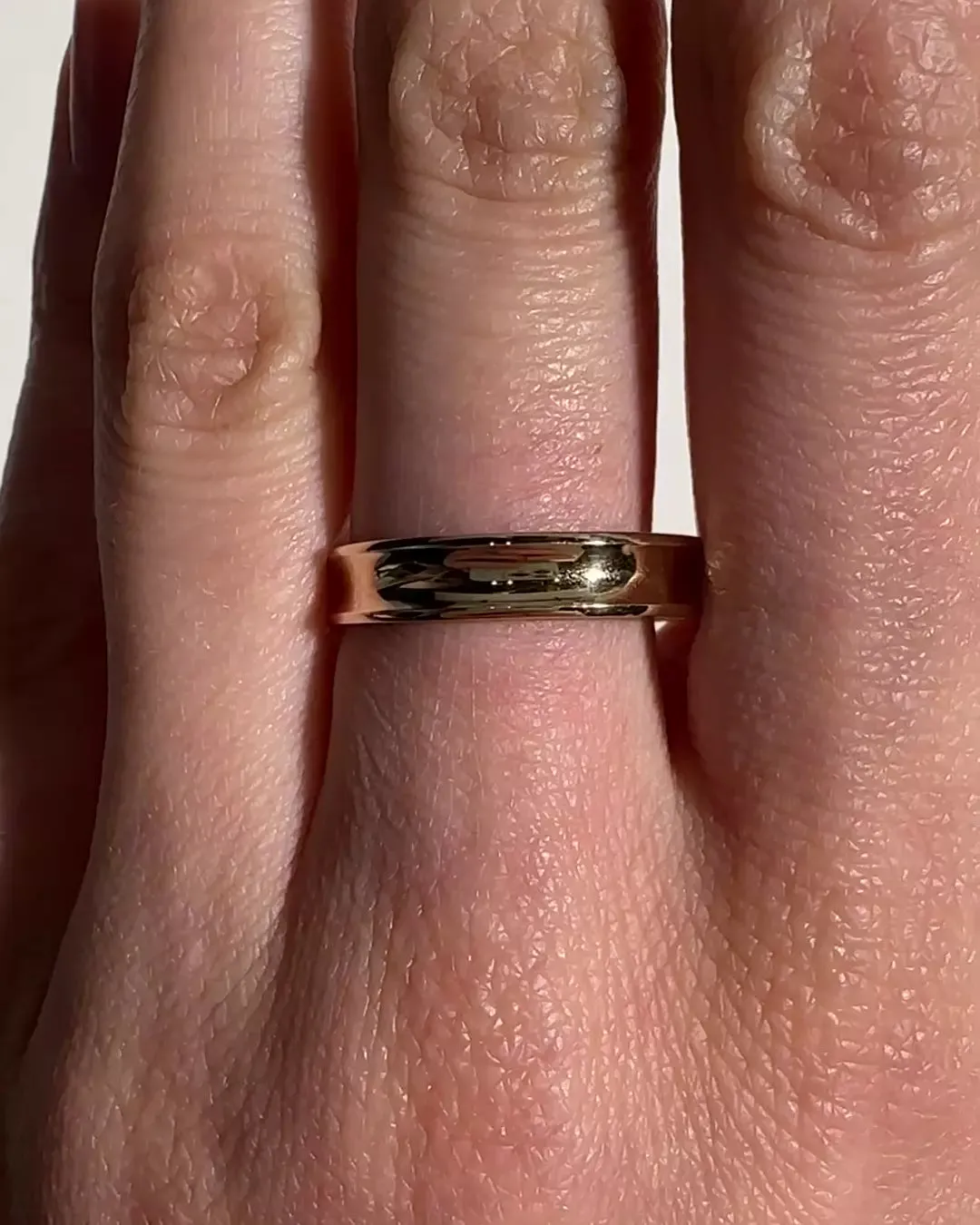 Solid Gold Concave Ring