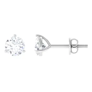 Solitaire Lab Grown Diamond Martini Stud Earrings