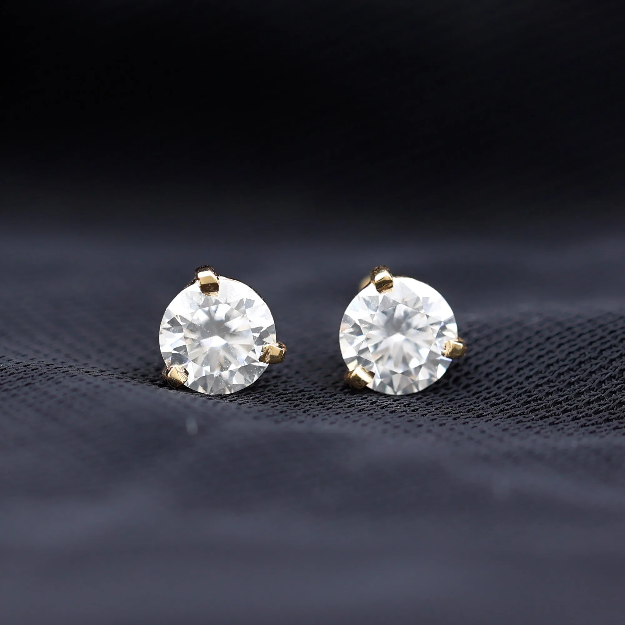 Solitaire Lab Grown Diamond Martini Stud Earrings