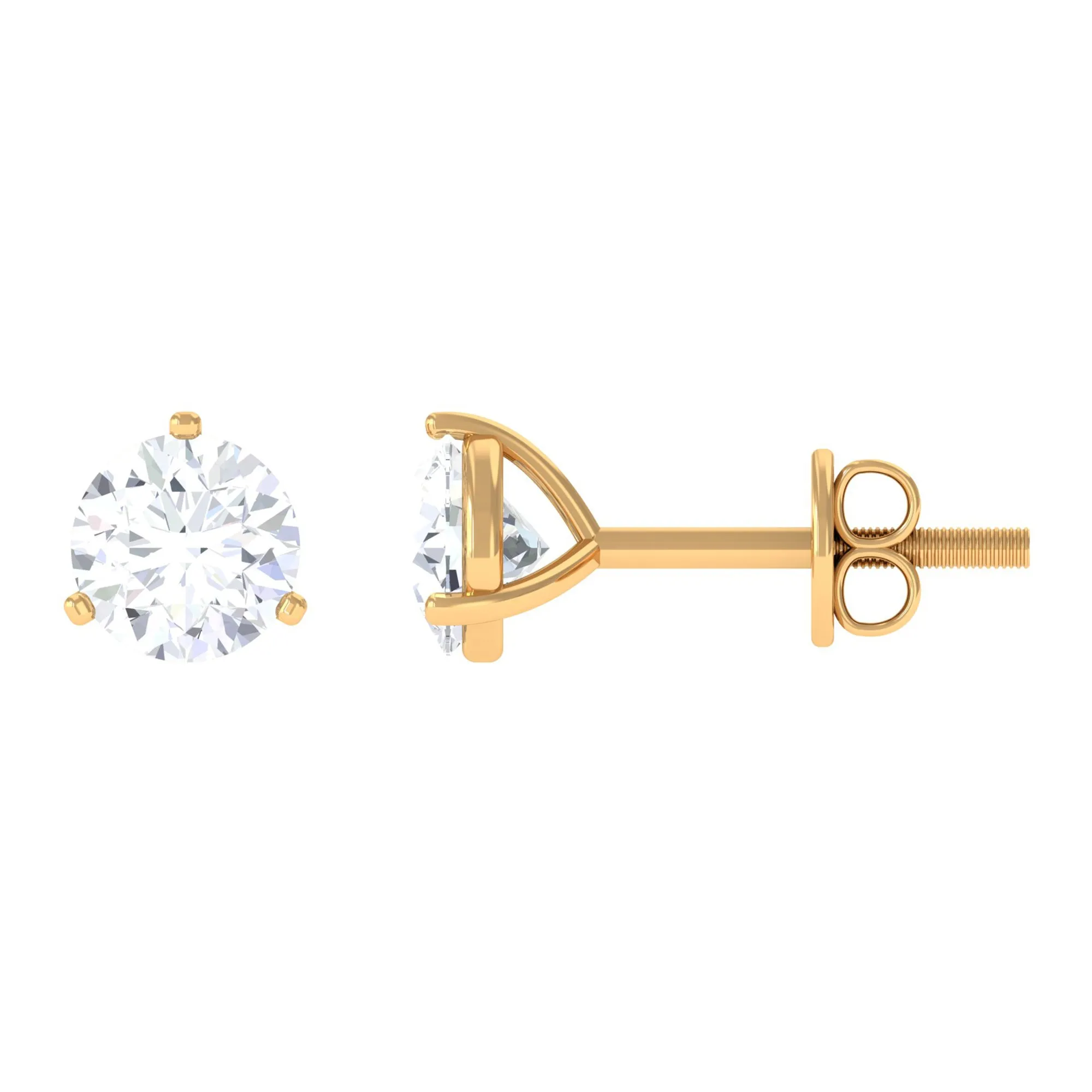 Solitaire Lab Grown Diamond Martini Stud Earrings