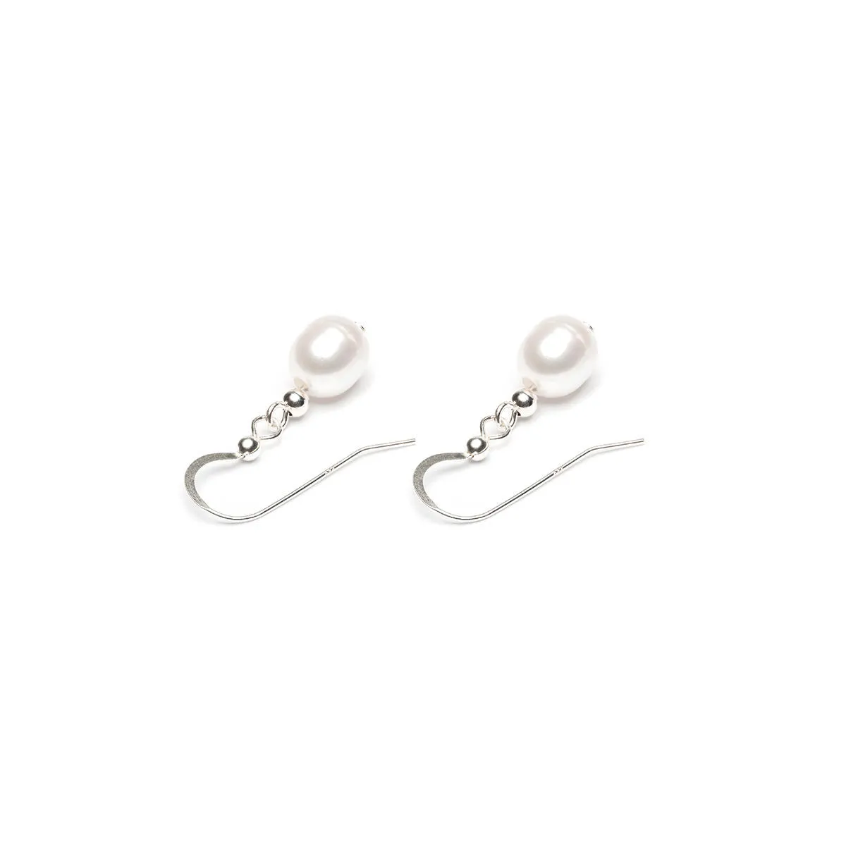Sterling Silver French Hook Earrings With Freshwater Pearls