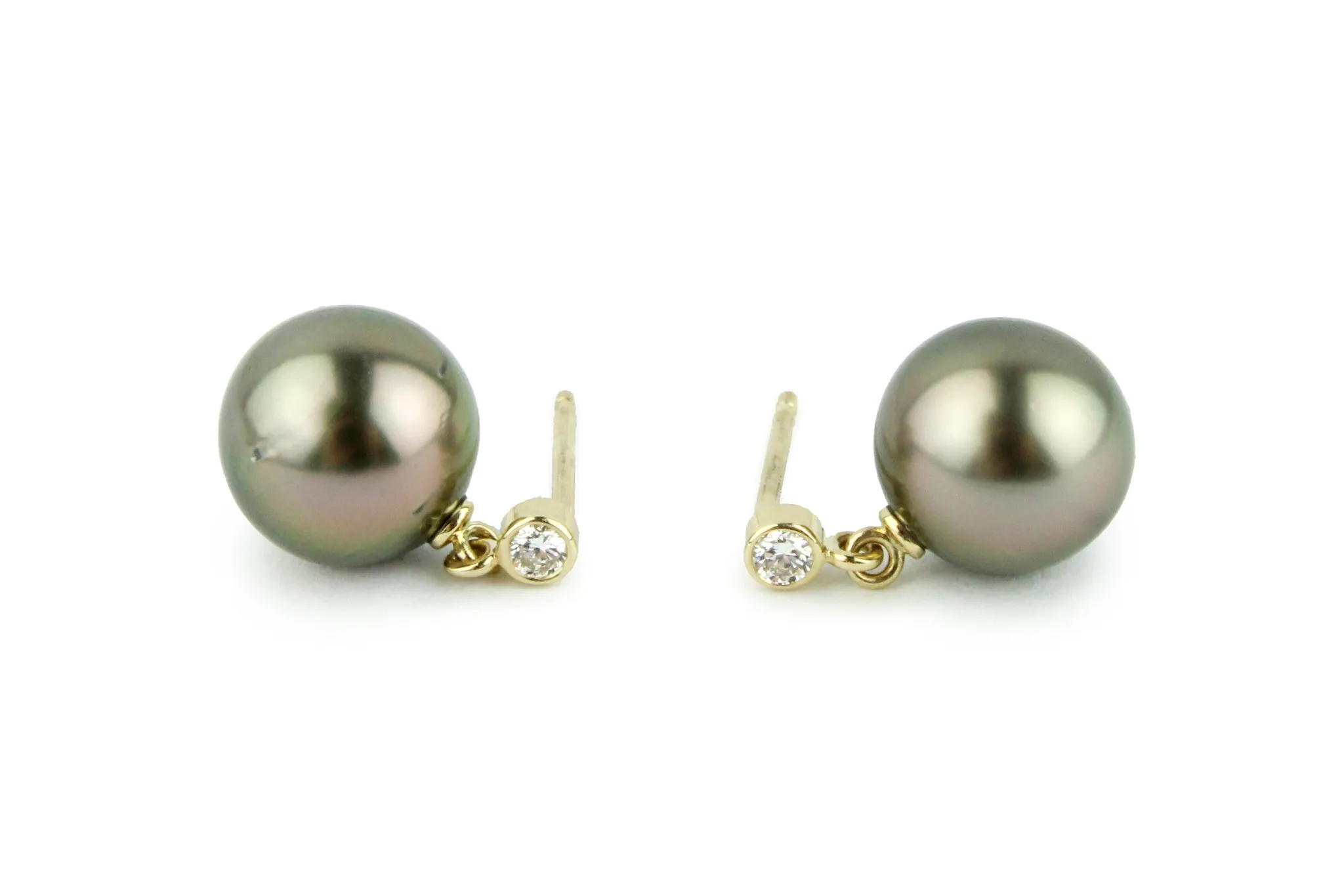 Tahitian Pearl & Diamond Étoile Earrings