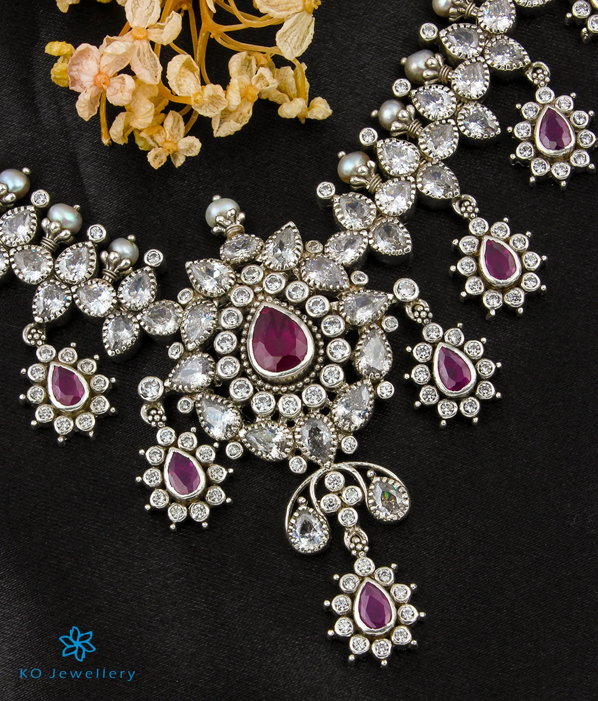 The Aitareya Silver Guttapusalu Necklace