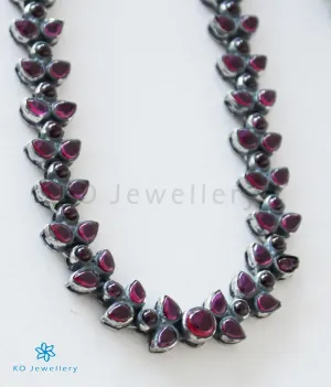 The Aroha Silver Kempu Necklace (Oxidised)