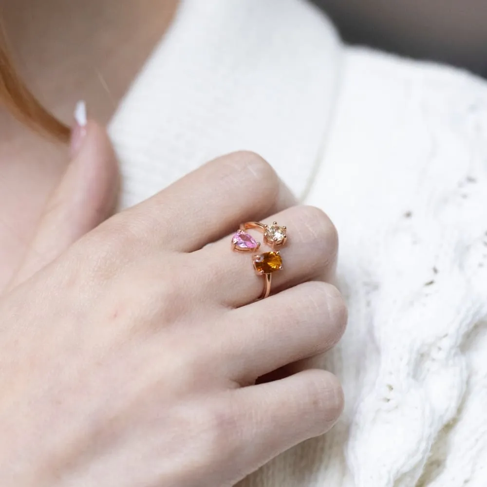 Three Stone Family Ring