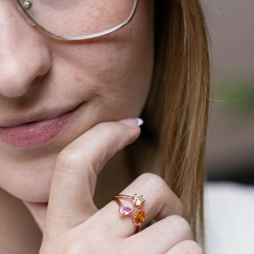 Three Stone Family Ring
