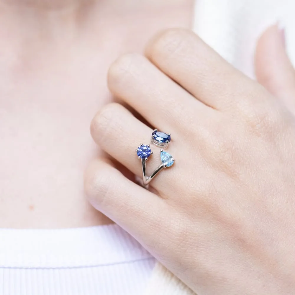 Three Stone Family Ring