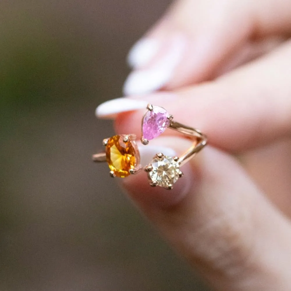 Three Stone Family Ring