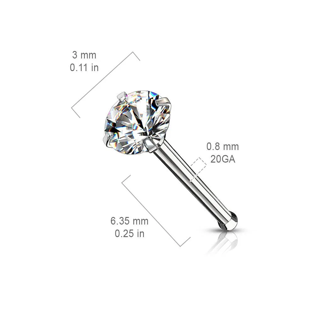 Tiny CZ Nose Bone