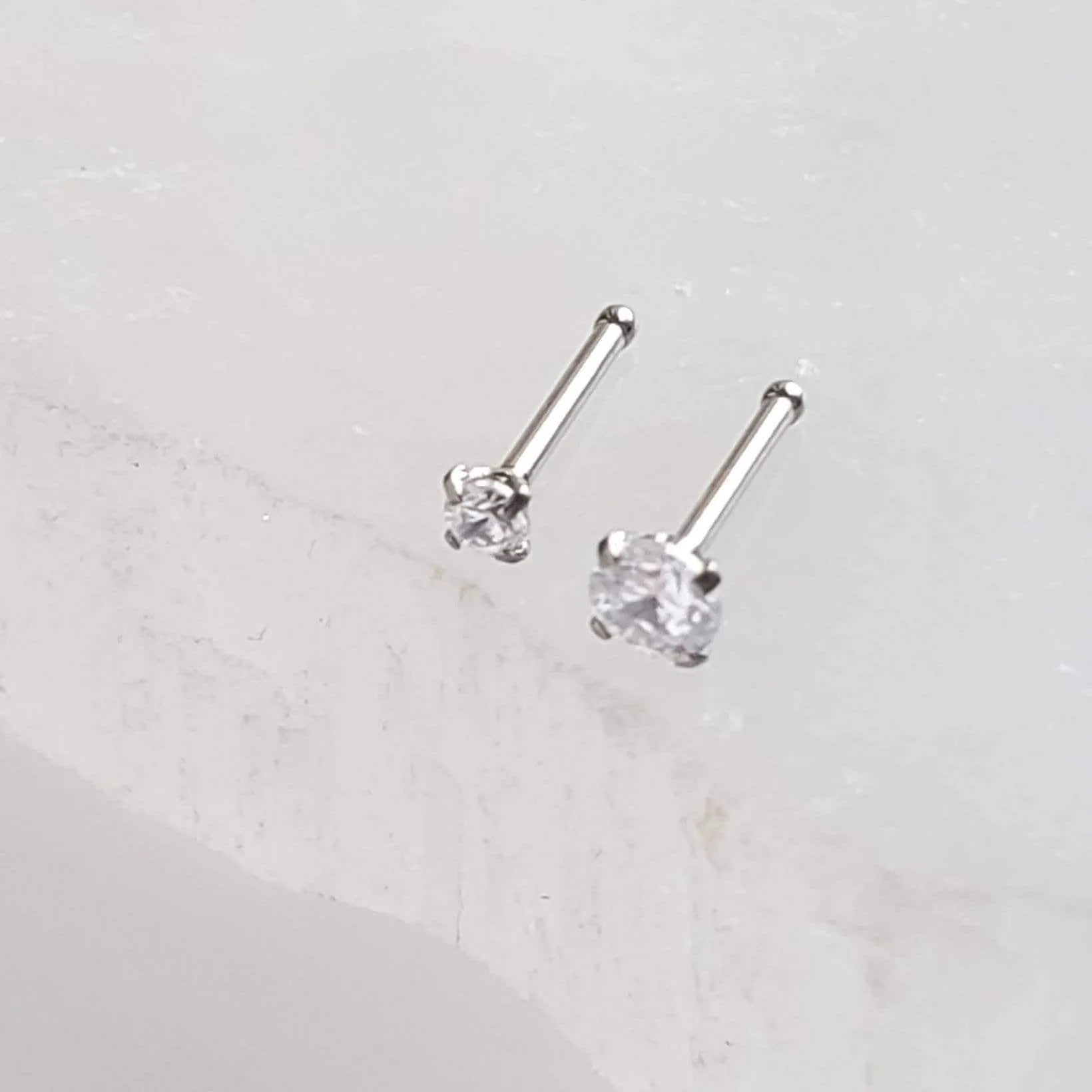 Tiny CZ Nose Bone
