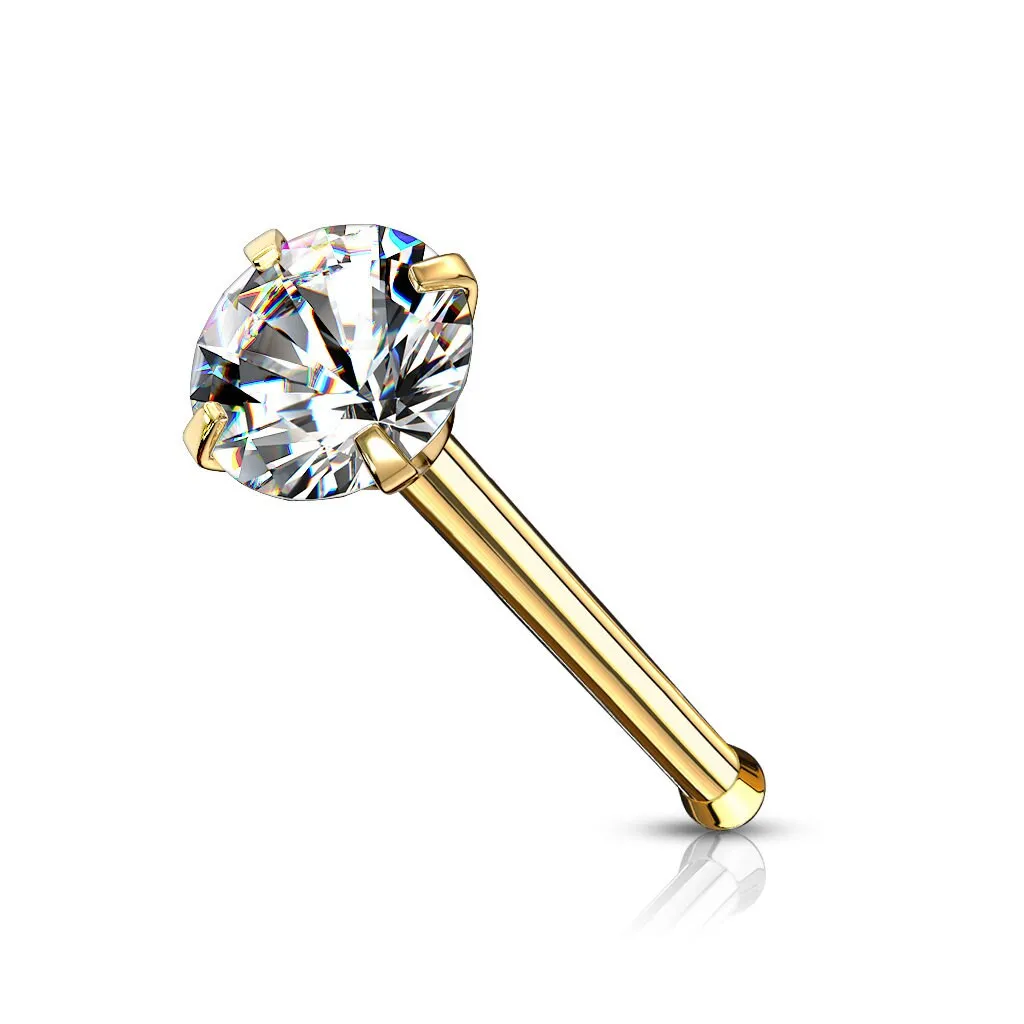 Tiny CZ Nose Bone