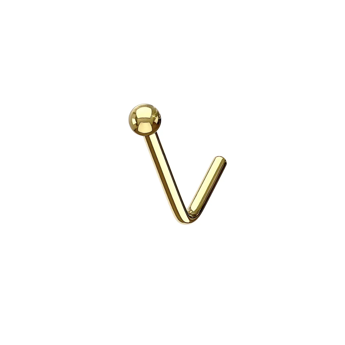 Tiny Sphere L-Bend Nose Stud