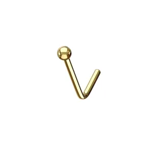 Tiny Sphere L-Bend Nose Stud