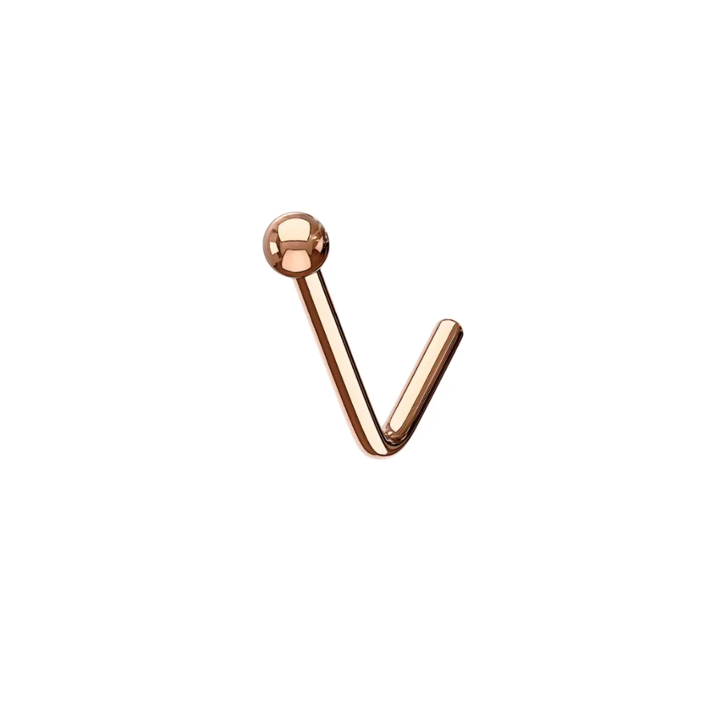 Tiny Sphere L-Bend Nose Stud
