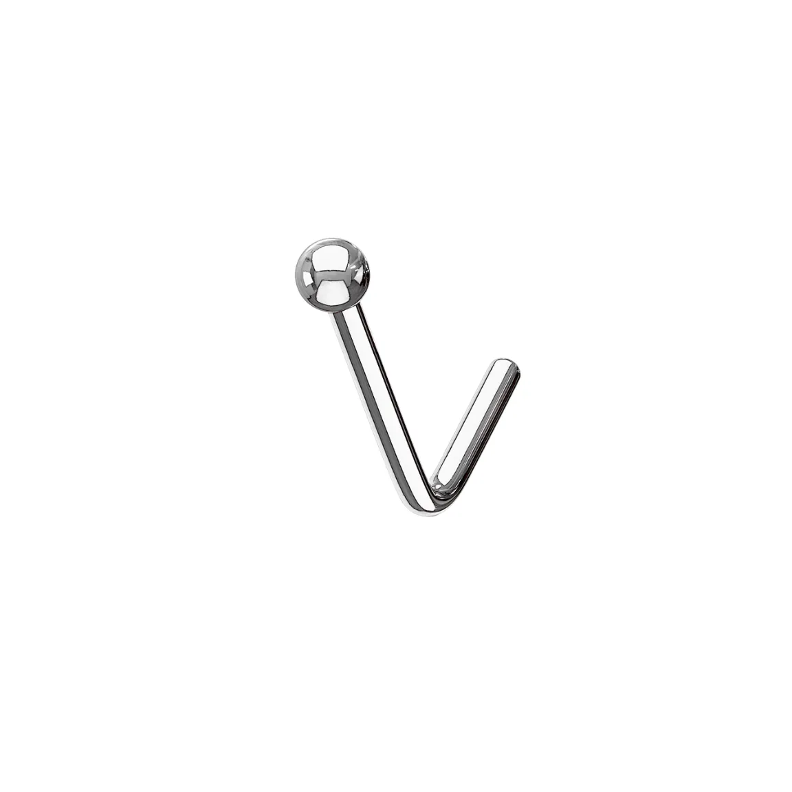 Tiny Sphere L-Bend Nose Stud