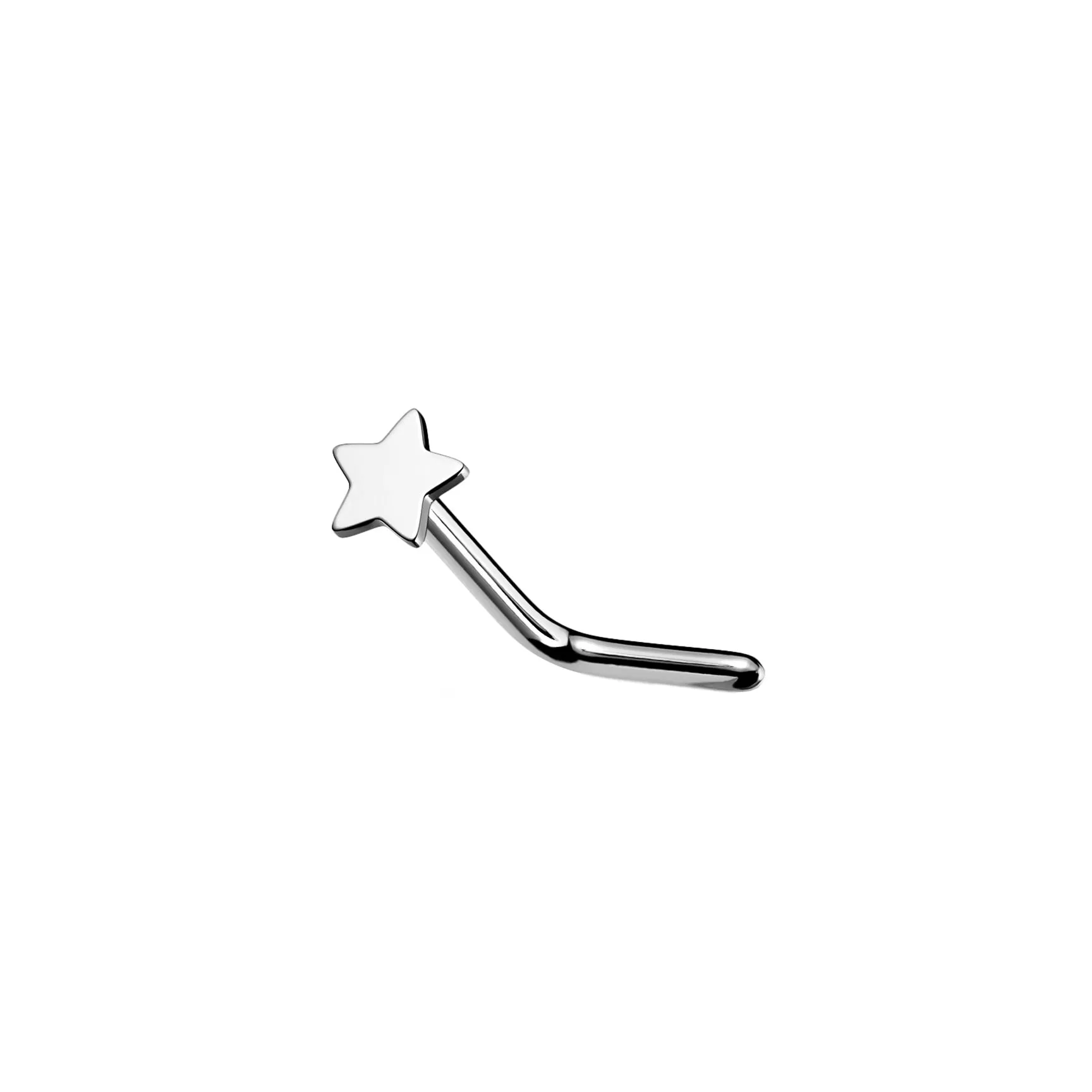 Tiny Star Nose Stud in 14k Gold