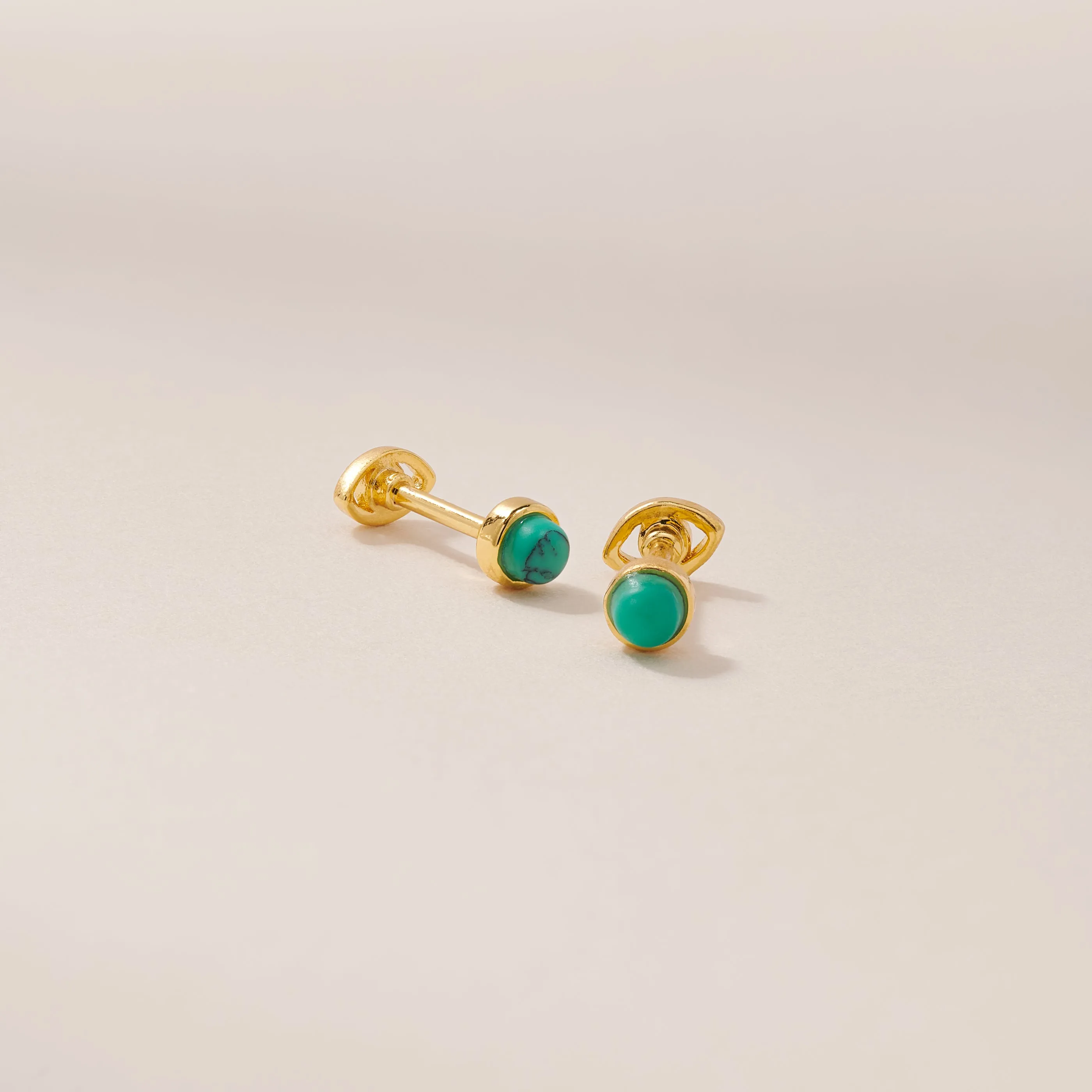 Twin Flame Studs Evil Eye / Turquoise