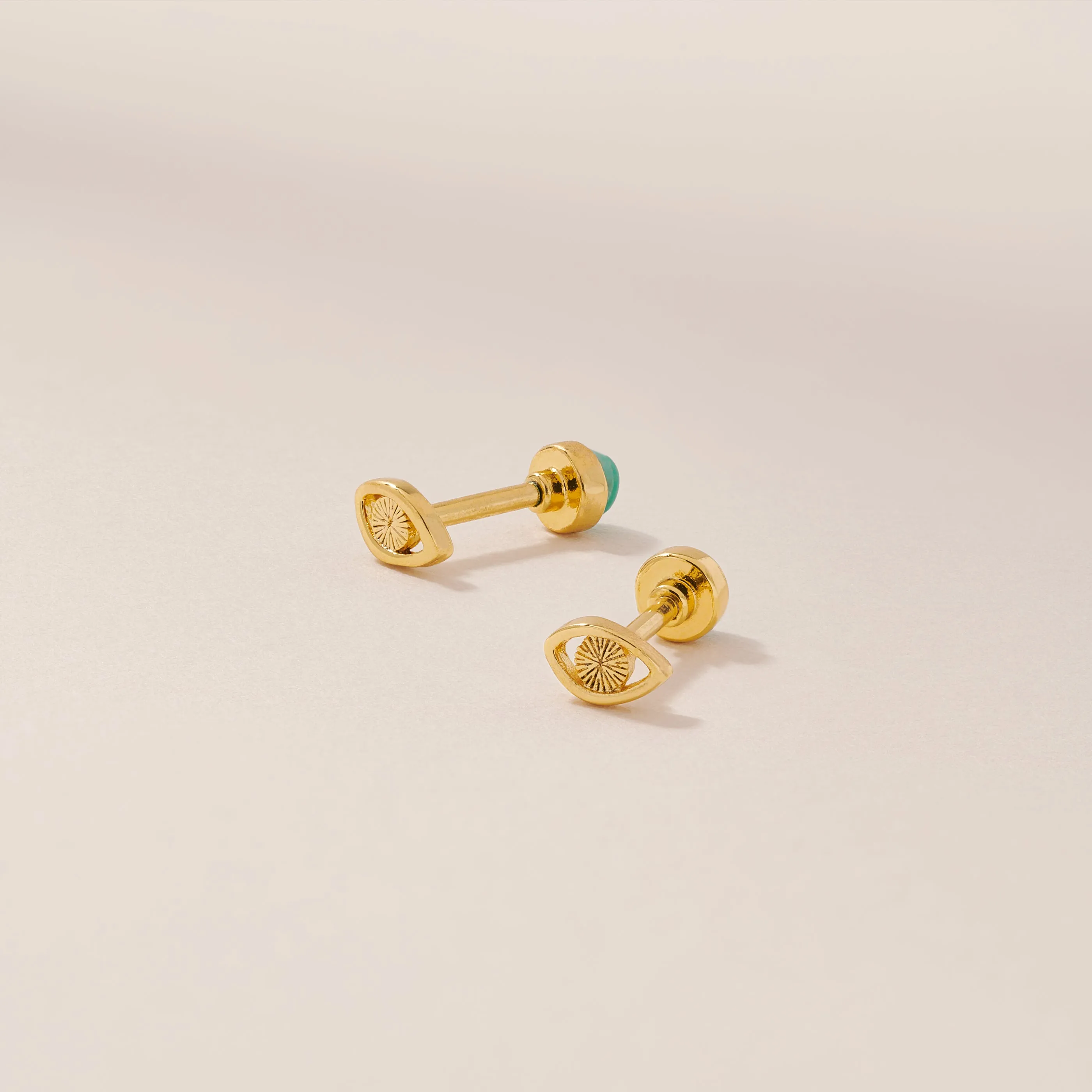 Twin Flame Studs Evil Eye / Turquoise