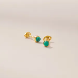 Twin Flame Studs Evil Eye / Turquoise