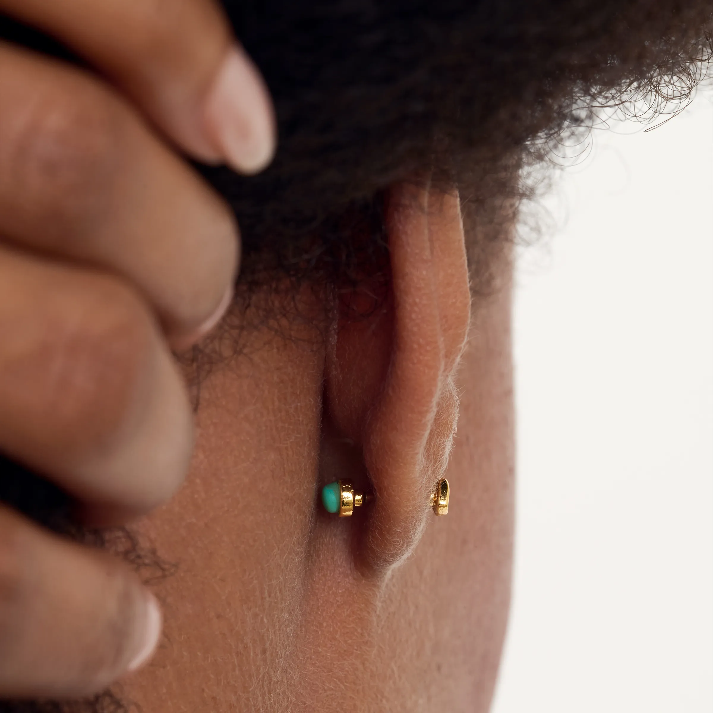 Twin Flame Studs Evil Eye / Turquoise