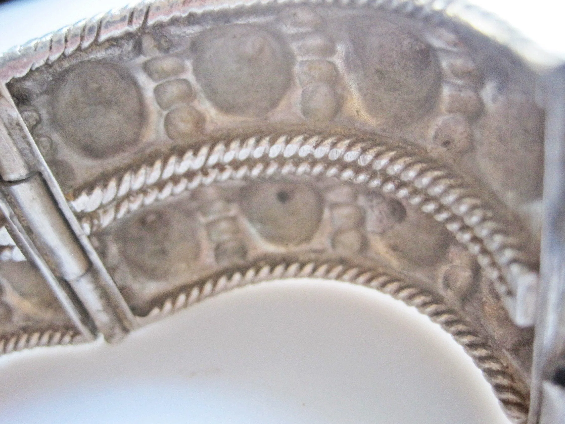 Vintage Omani Silver Tribal Spike Bracelet
