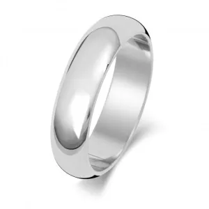 Wedding Band 9ct D Shape 5 mm Wedding  Ring W105WH