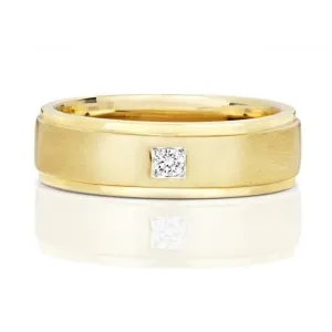 Wedding Band  9ct Diamond Wedding 1D Edge 6.0mm Ring RD703
