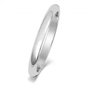 Wedding Band Platinum D Shape 2mm-1.15 Wedding  Ring WP101L