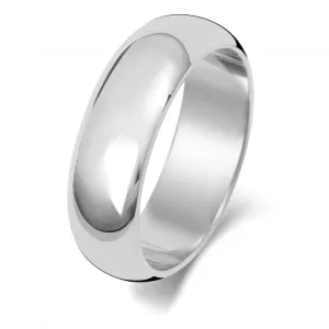 Wedding Band Platinum D Shape 6mm-1.25 Wedding  Ring WP106L