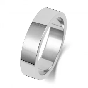 Wedding Band Platinum Flat Flat 5mm-1.2 Wedding  Ring WP175L