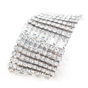 Wide Rhinestone Bracelet