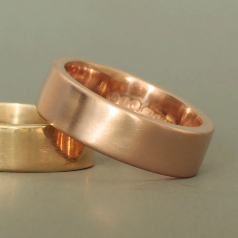 Woman's Wide Solid Gold Ring Band - 8mm